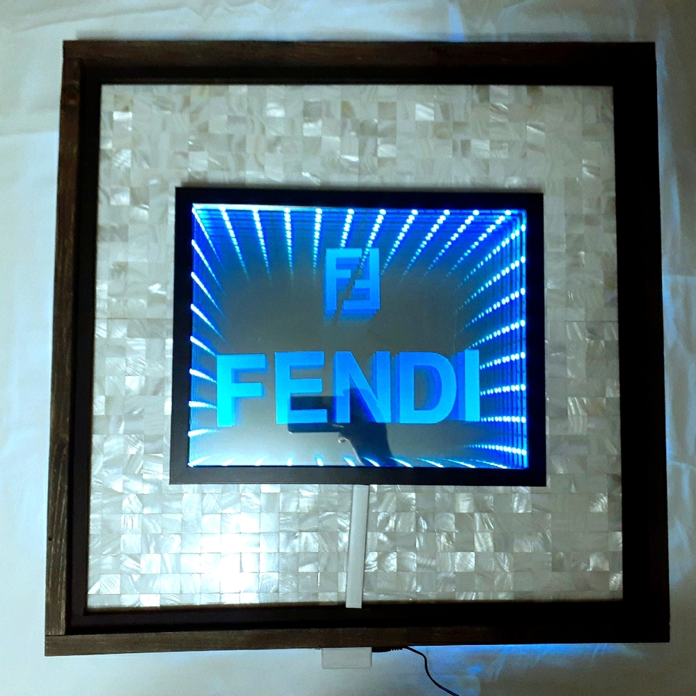 FENDI By Shaad Mother Pearl LED Infinity Mirror